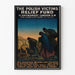 Vintage Poolse Poster voor het Steunfonds voor Slachtoffers – Humanitaire wanddecoratie
