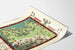 Poster Vintage Kaart van de Spoorweg The Rail Way Map