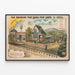 Vintage Poster The Railroad That Leads From Earth to Hell — framed artwork on a wall
