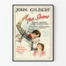 Vintage filmposter The Show met John Gilbert
