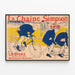 Vintage Poster The Simpson Chain Cycling — framed artwork on a wall