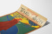 Vintage reclameposter zon en natuurlijk landschap