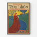 Vintage reclameposter zon en natuurlijk landschap