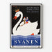 Vintage filmposter De zwaan met koninklijke zwaan en stel