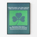 Muurschildering decoratie Saint Patrick Groene Klaver Poster