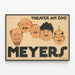 Vintage poster for Theater am Zoo Meyers - Caricature illustration — framed artwork on a wall