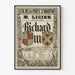 Poster Théâtre Porte Saint-Martin - Richard III door M. Ligier