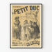 Vintage affiche van de operette Le Petit Duc in het Théâtre de la Renaissance