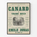 Poster Théâtre Le Canard à Trois Becs - Opéra-Bouffe in 3 Akten