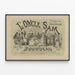 Vintage poster of the Vaudeville Theater Uncle Sam American Quadrille — framed artwork on a wall