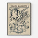 Oude poster van het Theater Marcketti - Theater der Lilliputiens onder leiding van E. Gautier