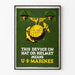 Poster wanddecoratie Amerikaanse mariniers militair embleem