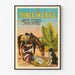 Vintage poster Three In Exile met dieren en vrouw