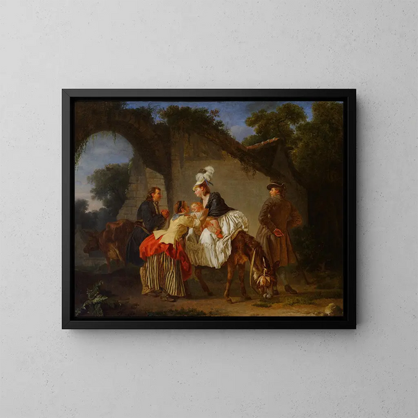 Adieu à la nourrice - Étienne Aubry — ingelijst kunstwerk aan de muur