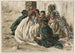 Spelletjes van Meisjes in Laghouat - Étienne Dinet — weergave van het kunstwerk