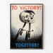 Poster Oorlog 'Samen Naar Overwinning' - Historische Muurdecoratie