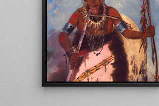 Notch-ee-nng-a Geen Hart genoemd Witte Wolk Leider van de stam - George Catlin