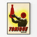 Vintage poster Tonique Roche retro ontwerp