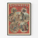 Historisch decoratief affiche over Gutenberg - Poster van een artistieke tournee in 5 acts