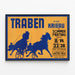 Vintage poster voor draverijen op Krieau 1946 — ingelijst kunstwerk aan de muur