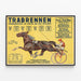 Vintage poster van de renbaan in Prater, Wenen — ingelijst kunstwerk aan de muur