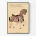 Amerikaanse folkloristische kunst wanddecoratie poster met gebeeldhouwd paard