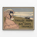 Vintage Poster Trolley Trips on a Bay State Triangle — framed artwork on a wall