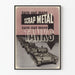 Vintage militaire poster van schroot en tanks