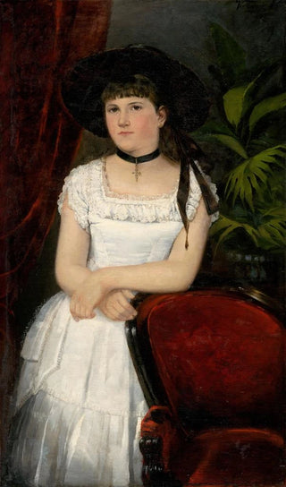 udovt Kubnyi - Portrait of a Girl in Black Hat.webp