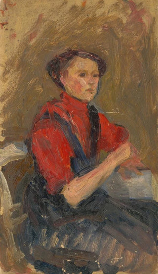 udovt Pitthordt - Portrait Of A Young Woman In A Red Sweater.webp