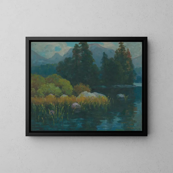 Landscape Painting - Ludovit Ordok — framed artwork on a wall