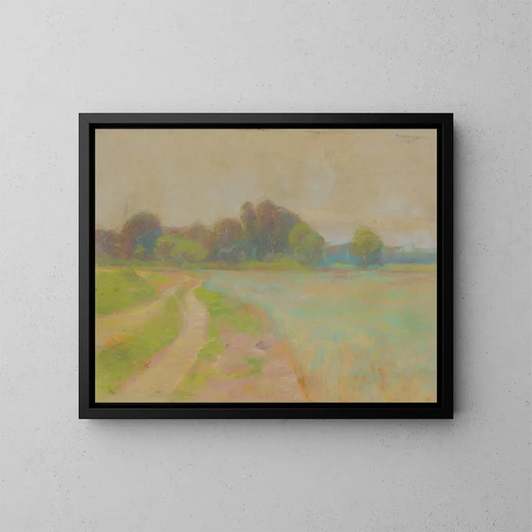 Een landweg - Ludovit Ordok — ingelijst kunstwerk aan de muur