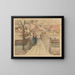 Pont en bois - Ludovit Ordok — ingelijst kunstwerk aan de muur