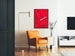 Roode Poster Een Krachtige Versneller in Retro Stijl
