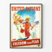Poster Verenigde Naties Vrijheid van Angst wanddecoratie vintage