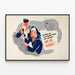 World War II Propaganda Poster - Anglo-American Alliance — framed artwork on a wall