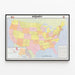 United States Map Poster in Thai — framed artwork on a wall