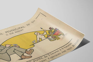 Vintage poster for the sale of art objects made by injured soldiers — artwork view