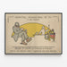 Vintage poster for the sale of art objects made by injured soldiers — framed artwork on a wall