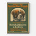 Vintage poster of Bernese Mountain Dog friends Berlin - Wall decoration poster of Saint Bernard dog