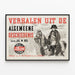 Historische poster Verhalen uit de Algemeene Geschiedenis door Jac. M. Vos — ingelijst kunstwerk aan de muur