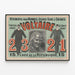 Vintage poster advertising Voltaire clothing for men and children — framed artwork on a wall