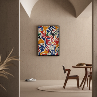 Pop Art Affiche - Beweging van de Handen