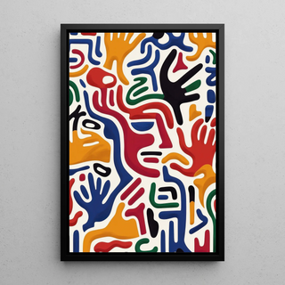 Pop Art Affiche - Beweging van de Handen