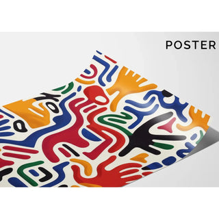 Pop Art Affiche - Beweging van de Handen