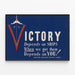 Victorian Poster - Victory Depends on Ships — framed artwork on a wall