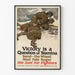 Vintage militair poster « Overwinning is een kwestie van uithoudingsvermogen »