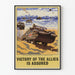 Vintage militaire poster 'Overwinning van de Geallieerden' en amfibische landing