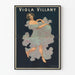 Vintage poster Viola Villany - elegante wanddecoratie