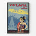 Vintage Java Poster - Reis naar Java vanuit Singapore